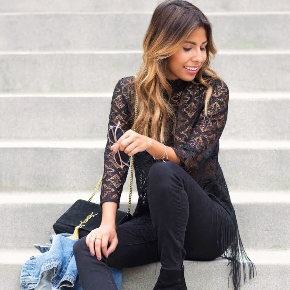 Zara Fringe Lace Top